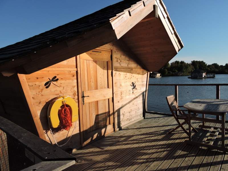 village flottant de Pressac dans la Vienne