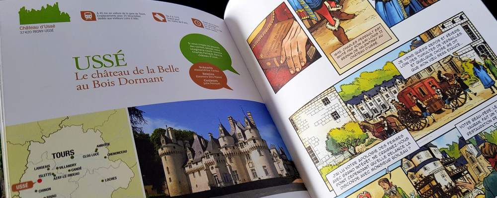 guide des châteaux de la Loire en bandes dessinées