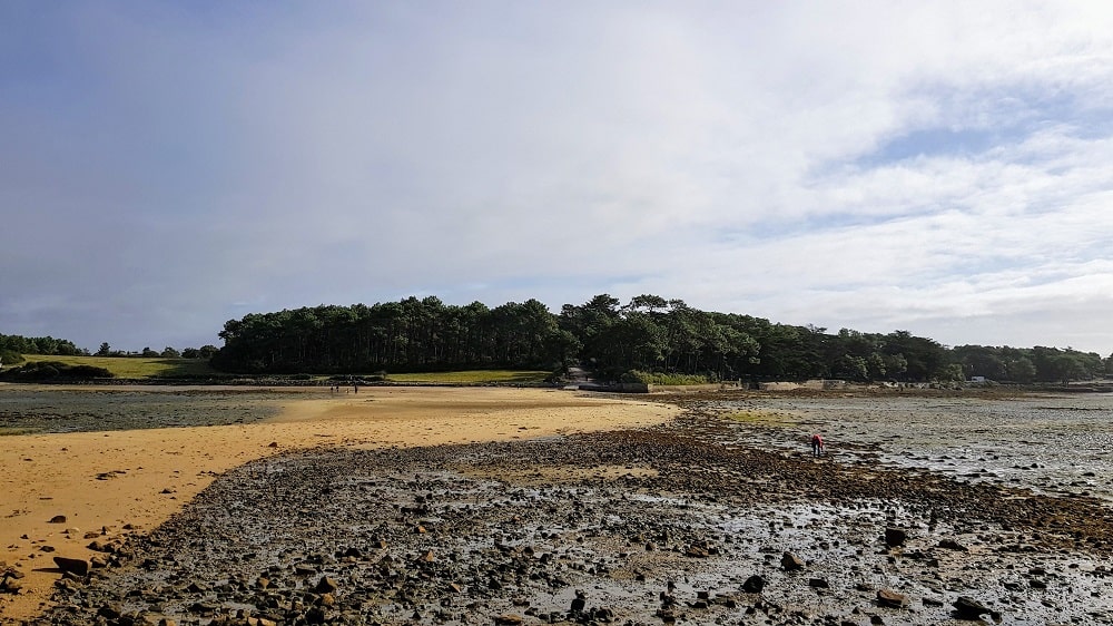 randonnée tombolo - plage des Sept îles à baden