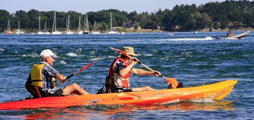 kayak dans le Golfe du Morbihan