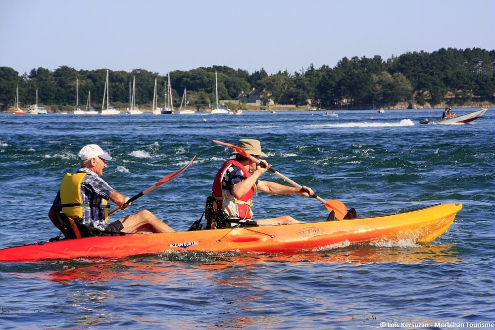 kayak dans le Golfe du Morbihan