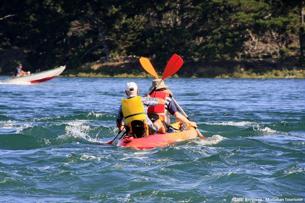 kayak dans le Golfe du Morbihan