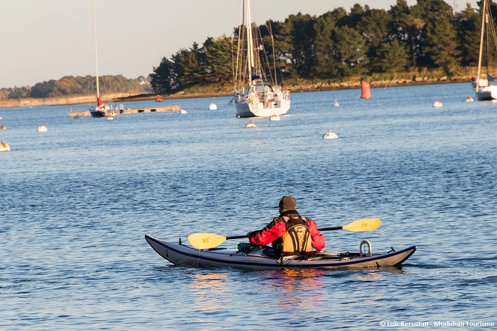 kayak dans le Golfe du Morbihan