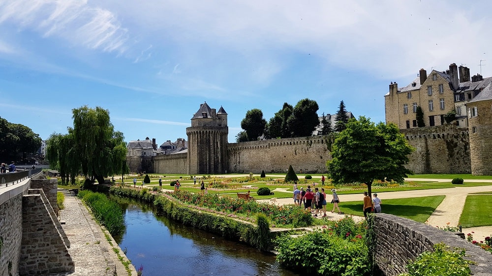 Visite de Vannes - rempart de Vannes et jardin des remparts