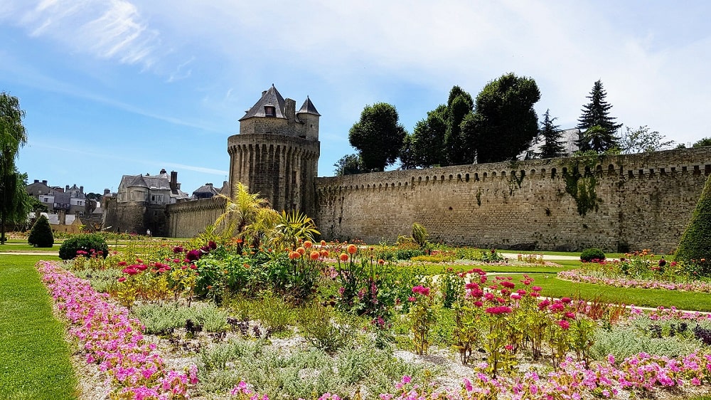 Visite de Vannes - rempart de Vannes et jardin des remparts