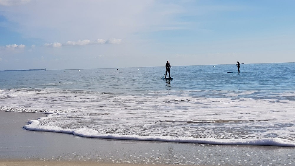 Morbihan - Plages de Carnac : paddle sur la plage de Ty Bihan