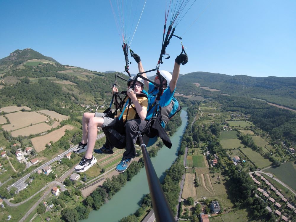 Vol au dessus du Tarn - Vol en parapente à Millau dans l'Aveyron