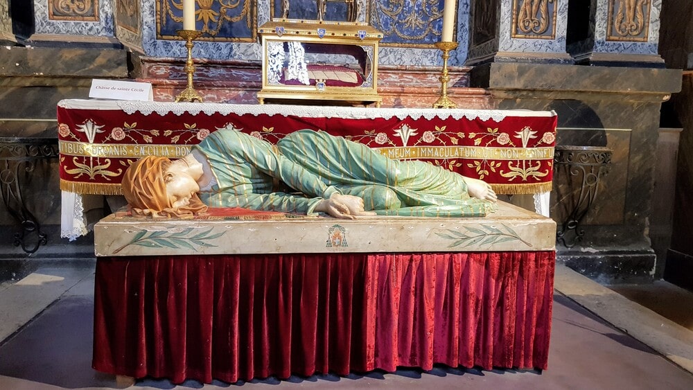 Statue de Sainte Cécile - Visite de la cathédrale Sainte Cécile d'Albi