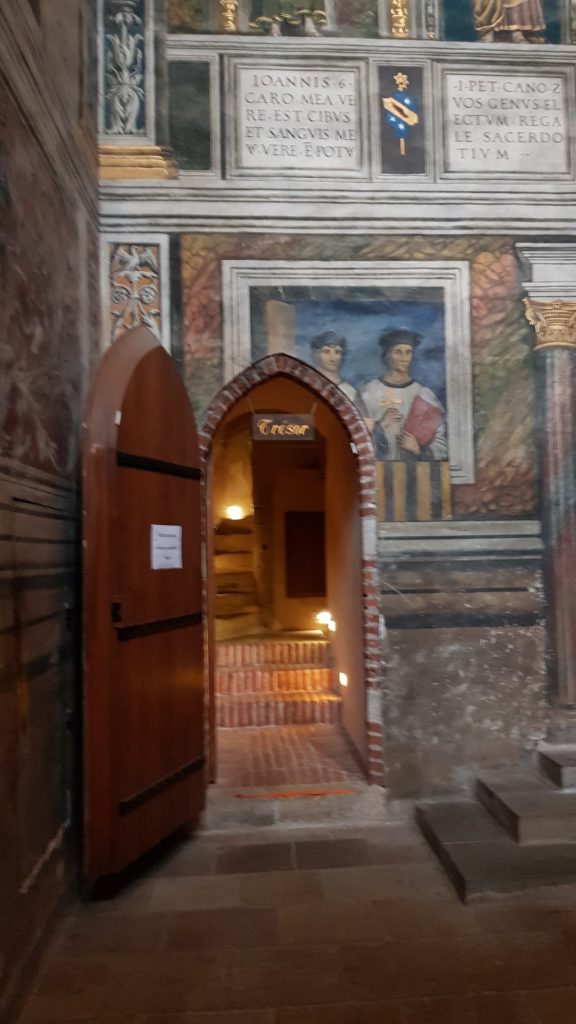 Accès à la salle du trésor - Visite de la cathédrale Sainte Cécile d'Albi