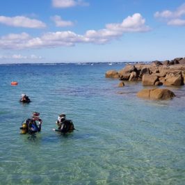Baptême de plongée à Carnac en mer