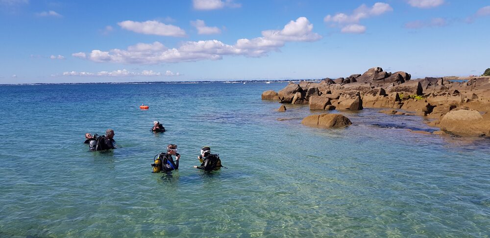 Baptême de plongée à Carnac en mer