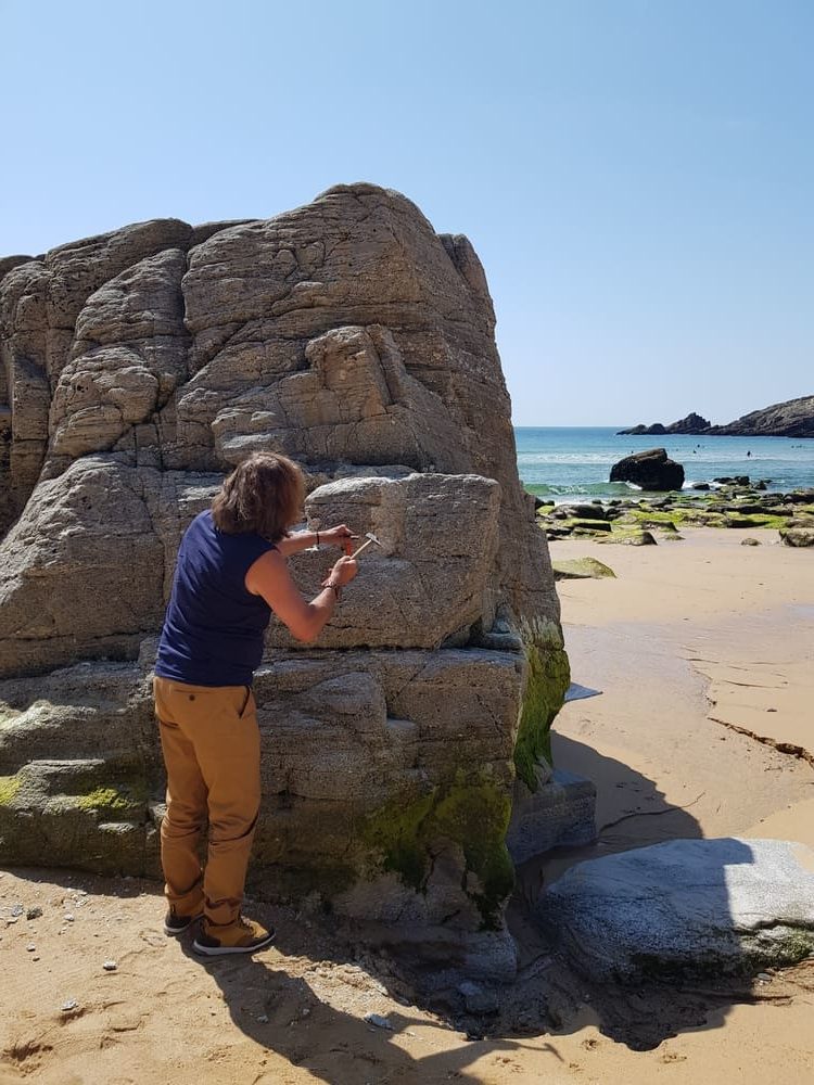 Port Blanc à Saint Pierre de Quiberon : sculpteur