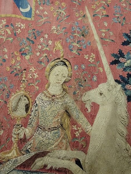 Visite du musée de Cluny à Paris - musée national du Moyen Age : tenture de la Dame à la Licorne