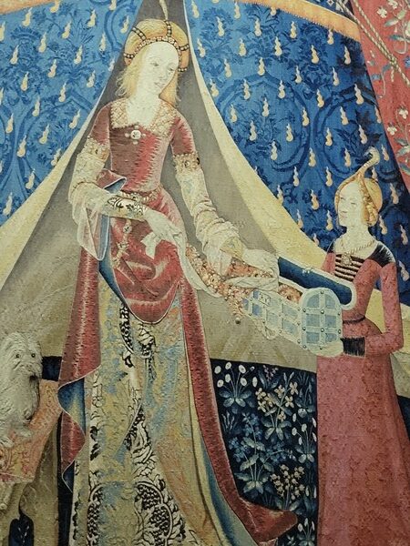 Visite du musée de Cluny à Paris - musée national du Moyen Age : tenture de la Dame à la Licorne