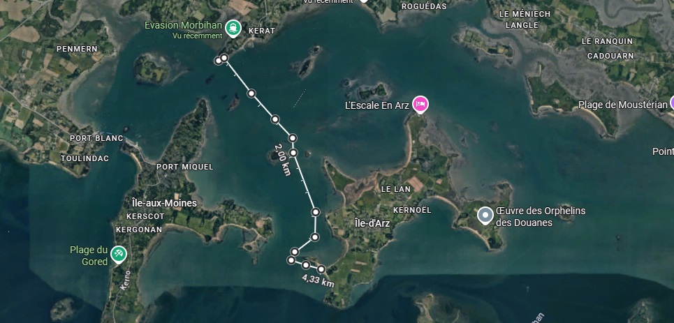 Circuit de randonnée sur l'île d'Arz
